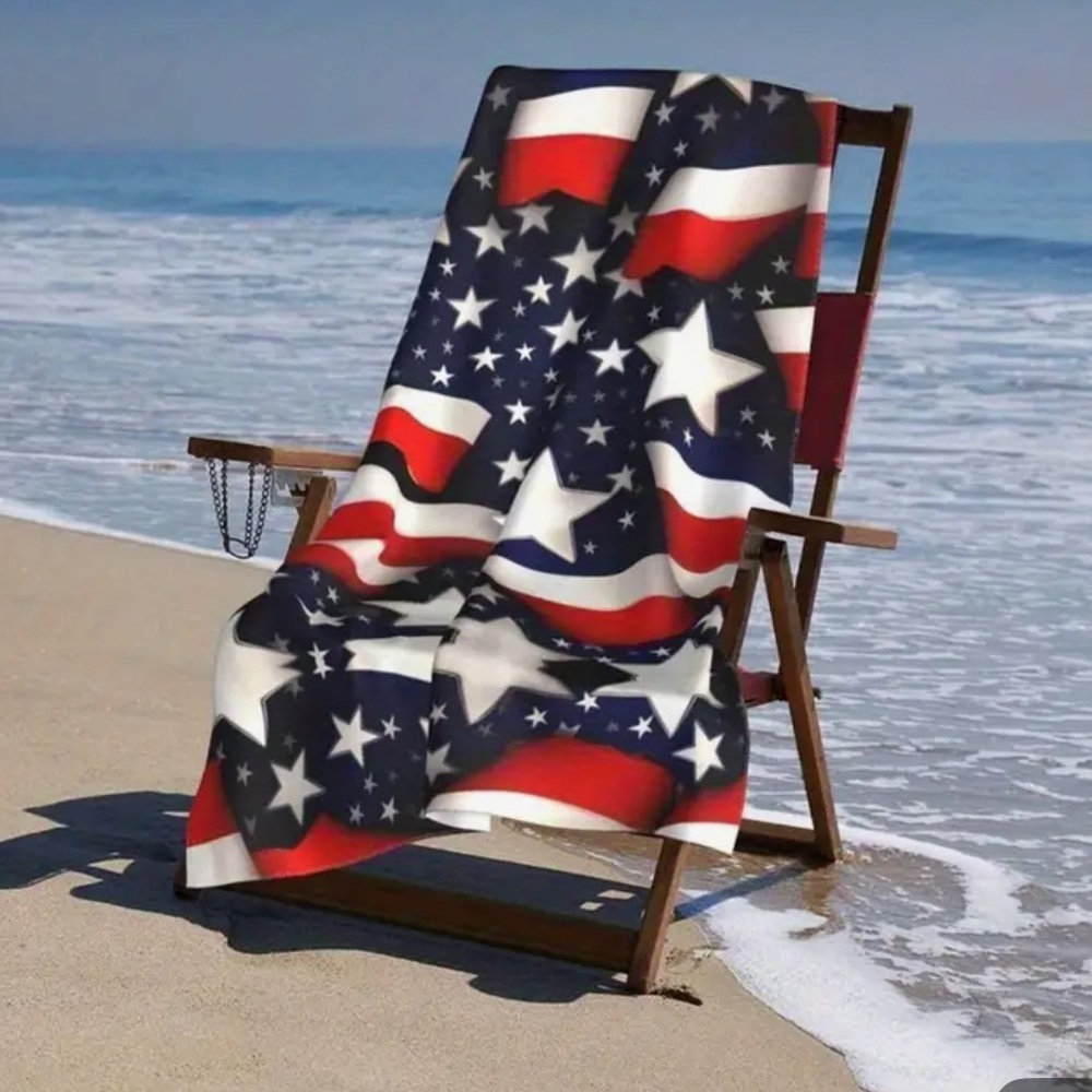 🇺🇸 XL Patriotic Star and Stripe Towel